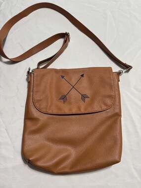 Western Boho Crossbody Saddle Bag Faux Leather Slouch Purse